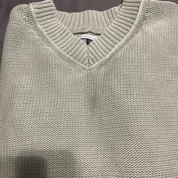 American Eagle - Mint Green V-Neck Women's Sweater - Picture 5 of 7